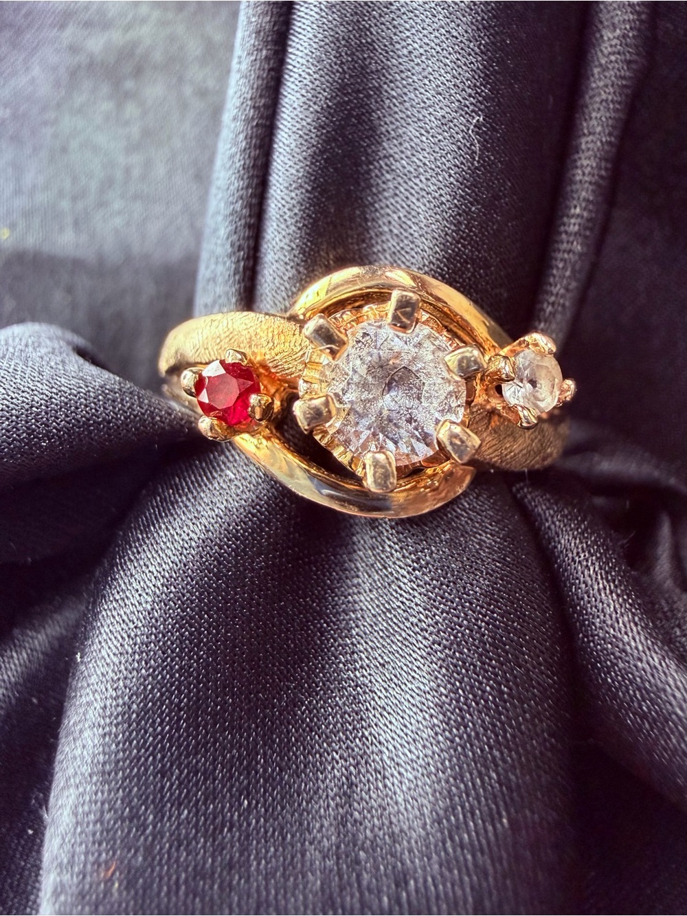 Vintage Mid-Century 10K yellow gold Bypass Ring